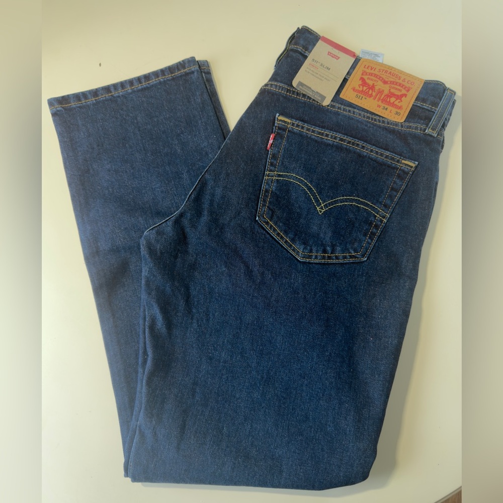 Levi's Men's Dark Blue Straight Jeans